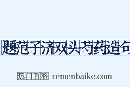 题范子济双头芍药造句是什么意思的图片